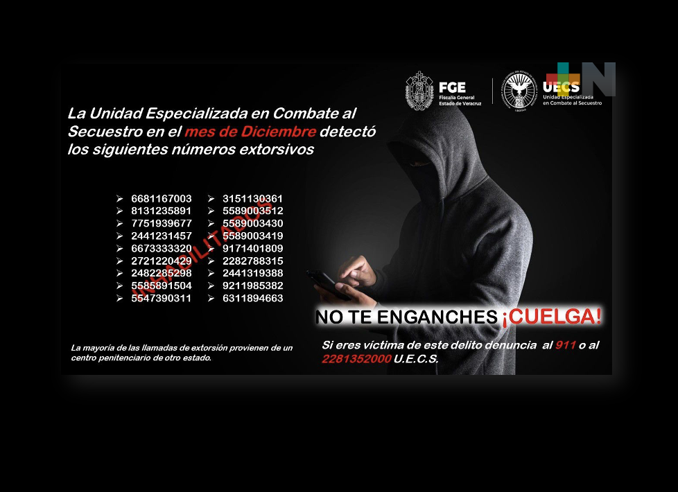 UECS realiza recomendaciones para evitar delitos de engaño telefónico y extorsión